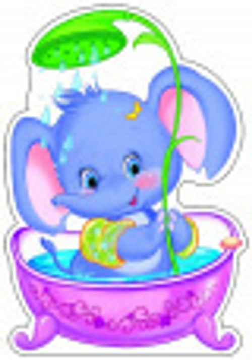 Вырубка " Слонёнок в душе "  46070