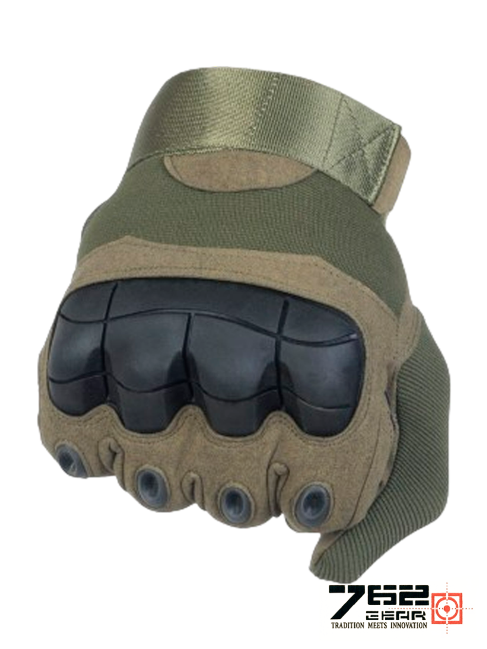 Перчатки полнопалые с костяшками Tactica 7.62 Gear Factory Pilot Gloves (OK-326). Олива