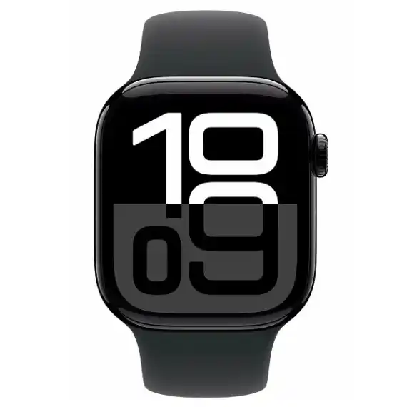 Apple Watch Series 10 42 мм Aluminium with Sport Band (S/M) black (черный глянец) MWWE3