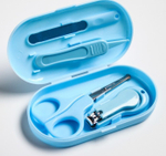 Детский маникюрный набор (ножницы, книпсер, пилка, пинцет), цвет голубой 4601142