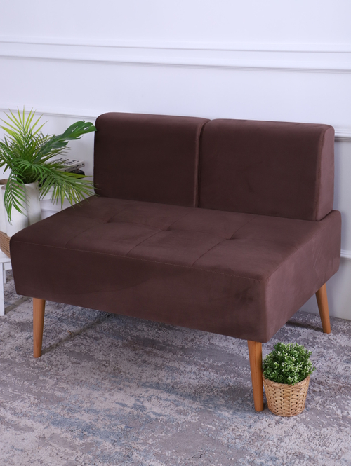 Диван "Twist" антивандальный велюр Chocolate/натурал