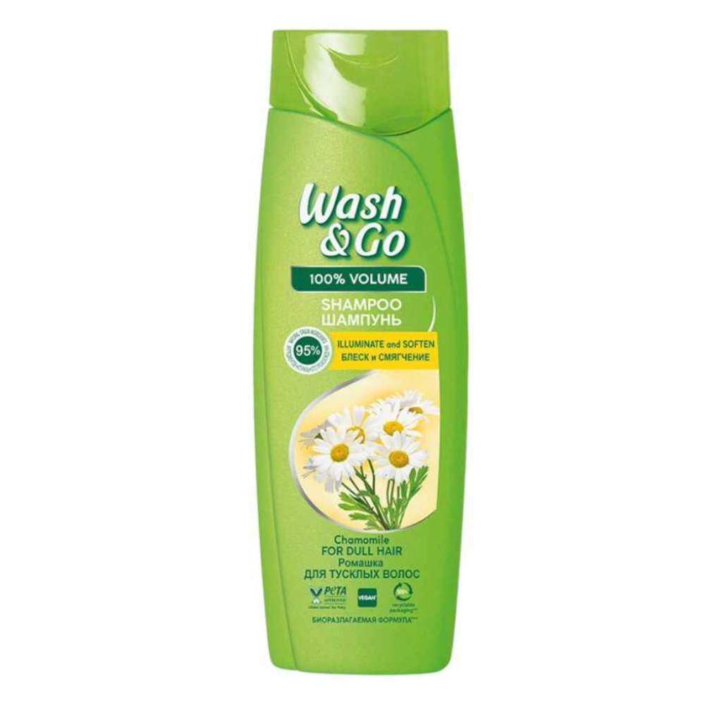 Шампунь Wash&Go Блеск и смягчение 360 мл