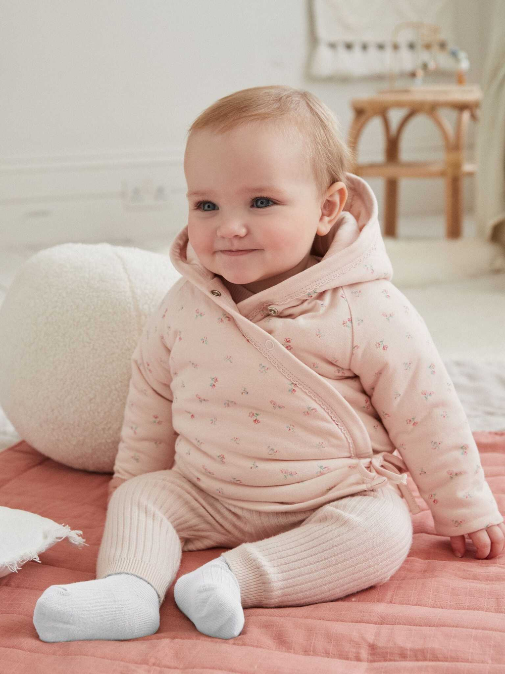 Куртка с запахом для малышей Next K82-448, Светло-розовый