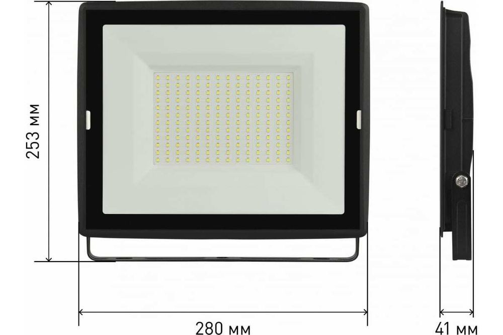 Прожектор светодиодный ЭРА 150Вт 6500К 12000Лм 280х253х41 IP65, Б0052027