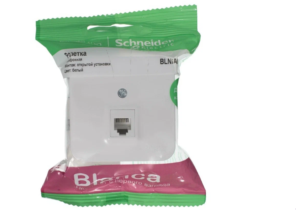 Розетка для телефона Systeme Electric BLNIA011001 Blanca
