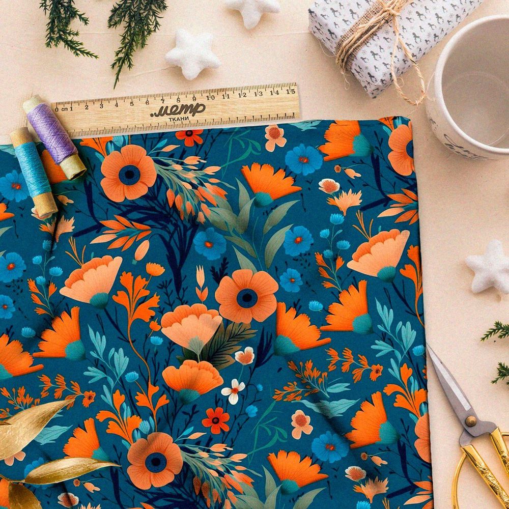 Ткань премиум шелк искусственный Армани чудесные созвучия судьбы