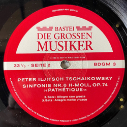 Винтажная виниловая пластинка LP Peter Iljitsch Tschaikowsky, П. И. Чайковский, Симфония 6 Патетическая, In 5 Folgen, Band III (Германия 1967) 10 дюймов