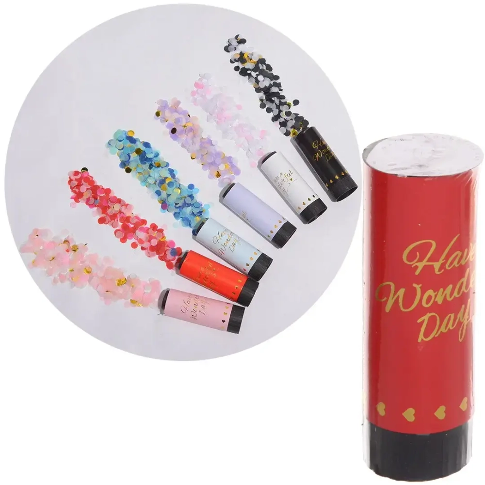 Пневмохлопушка 11 см «Воздушные искры», Алый закат