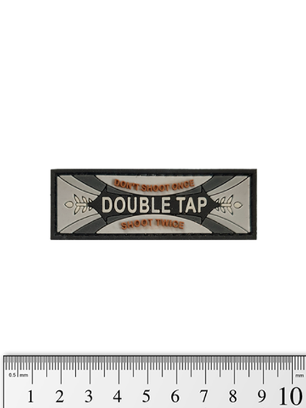 Шеврон Double Tap PVC. Серый