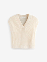 Жилет вязаный для девочки Next E25-058, Молочный