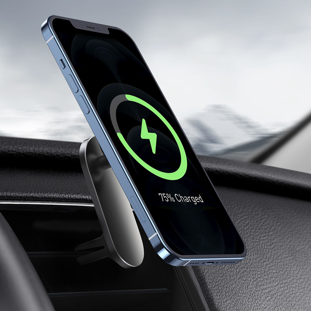 Автомобильный Держатель с беспроводной зарядкой Baseus Big Energy Car Mount Wireless Charger - Black