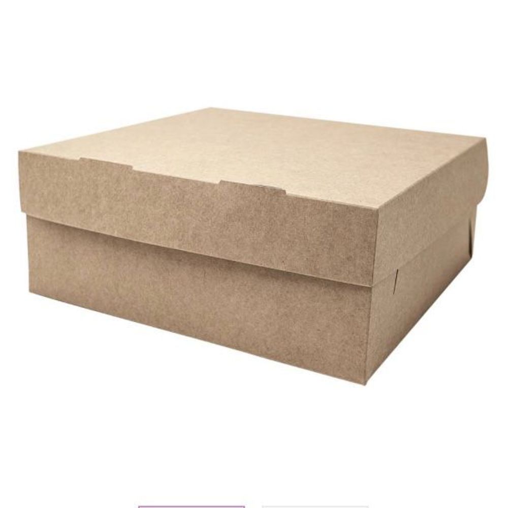 Коробка для торта  крафт 25,5х25,5х10 см