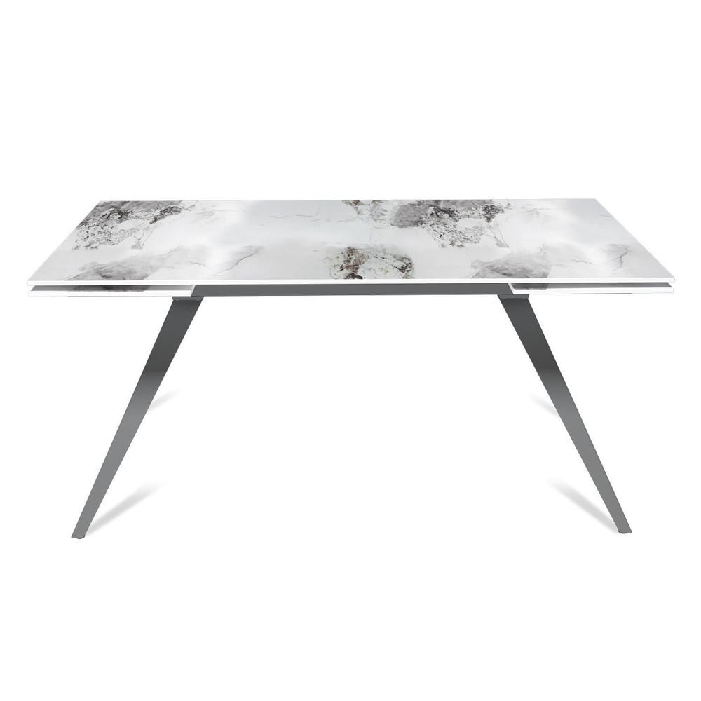 Стол раскладной Asti (160+40+40), керамика глянцевая Calacatta