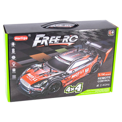 Радиоуправляемая машина для дрифта Nissan GTR R35 (свет, пар, 4WD 1:14) - RC-18B-1 красно-черный