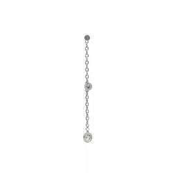 Моносерьга Twins Smile Chain