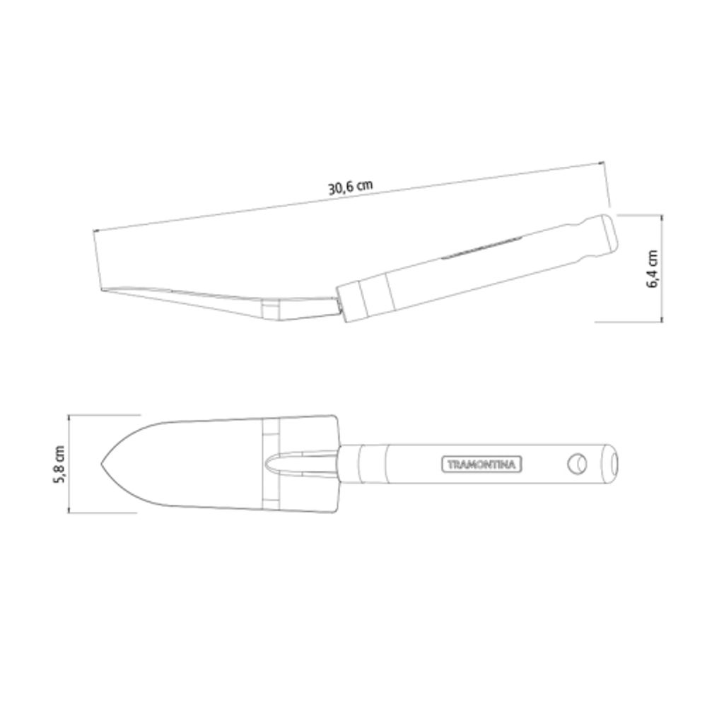 Совок для прополки Tramontina 77908001 для пересадки с деревянной ручкой | Tramontina
