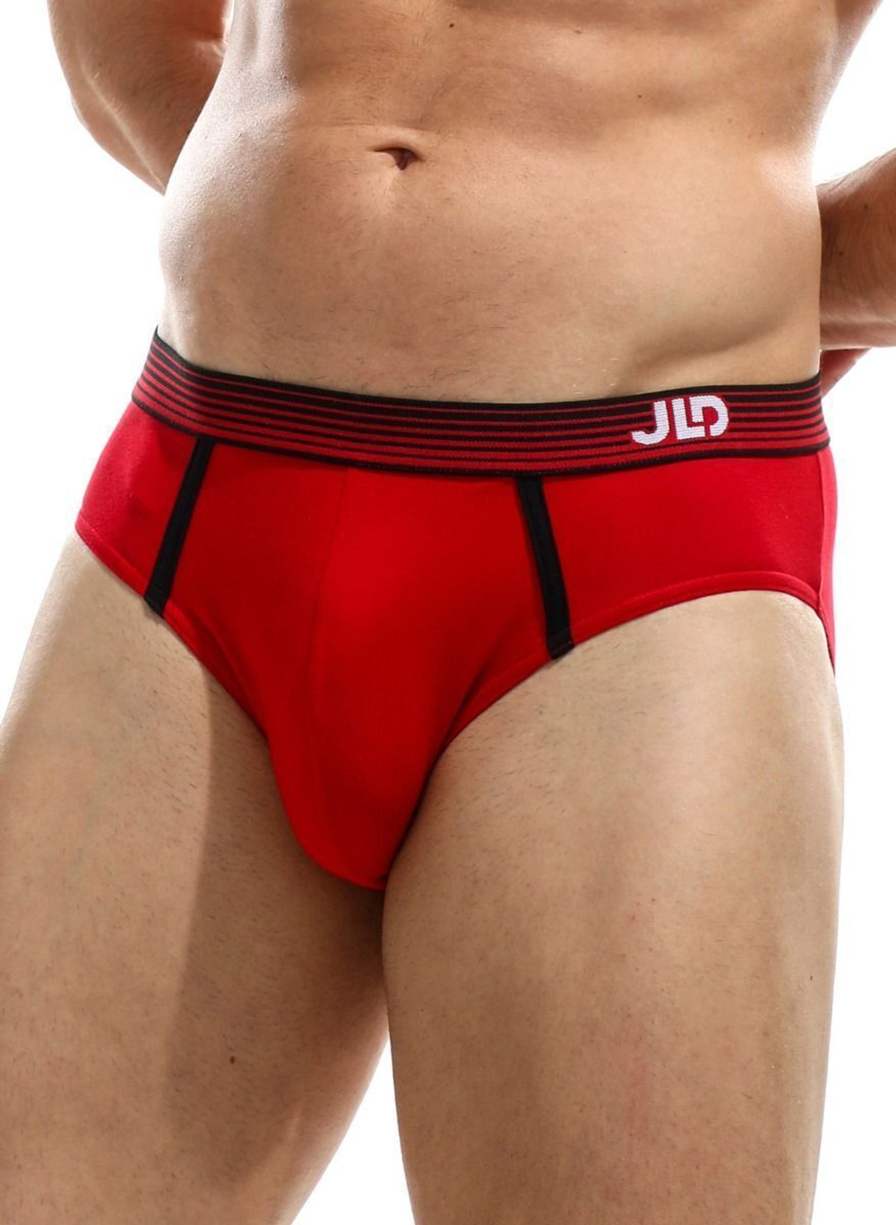 Мужские трусы-слипы с логотипом на резинке (Размер: L) (Цвет: черный)