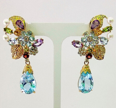 Серьги Эстерелла золото 750, бриллианты