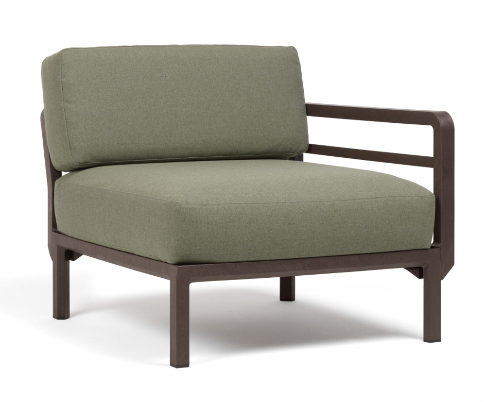 Диван пластиковый с подушками Nardi Maximo 3, терра, тимьян