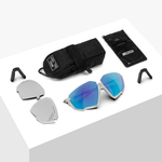 Спортивные очки c диоптриями Scicon Aerojet Titanium Sunglasses Metal White Multi Mirror Blue + Rain Clear Lenses