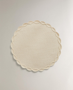 Zara Home сервировочная салфетка из джута, диаметр 38 см