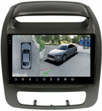 Магнитола для KIA Sorento 2 XM 2012-2020 (отдельный экран климата, штатная КЗВ) - FarCar BX224N-1M-360 монитор 9.5" 2K QLED на Android 13, 6Гб+128Гб, CarPlay, 4G SIM-слот, 4 камеры в комплекте