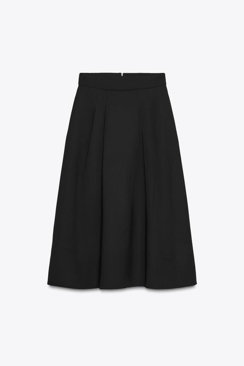 ZARA ЮБКА МИДИ-КЛЁШ, ЧЕРНЫЙ