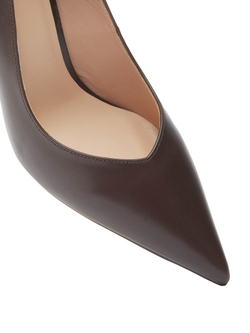 Женские туфли кожаные на бамбуковом каблуке