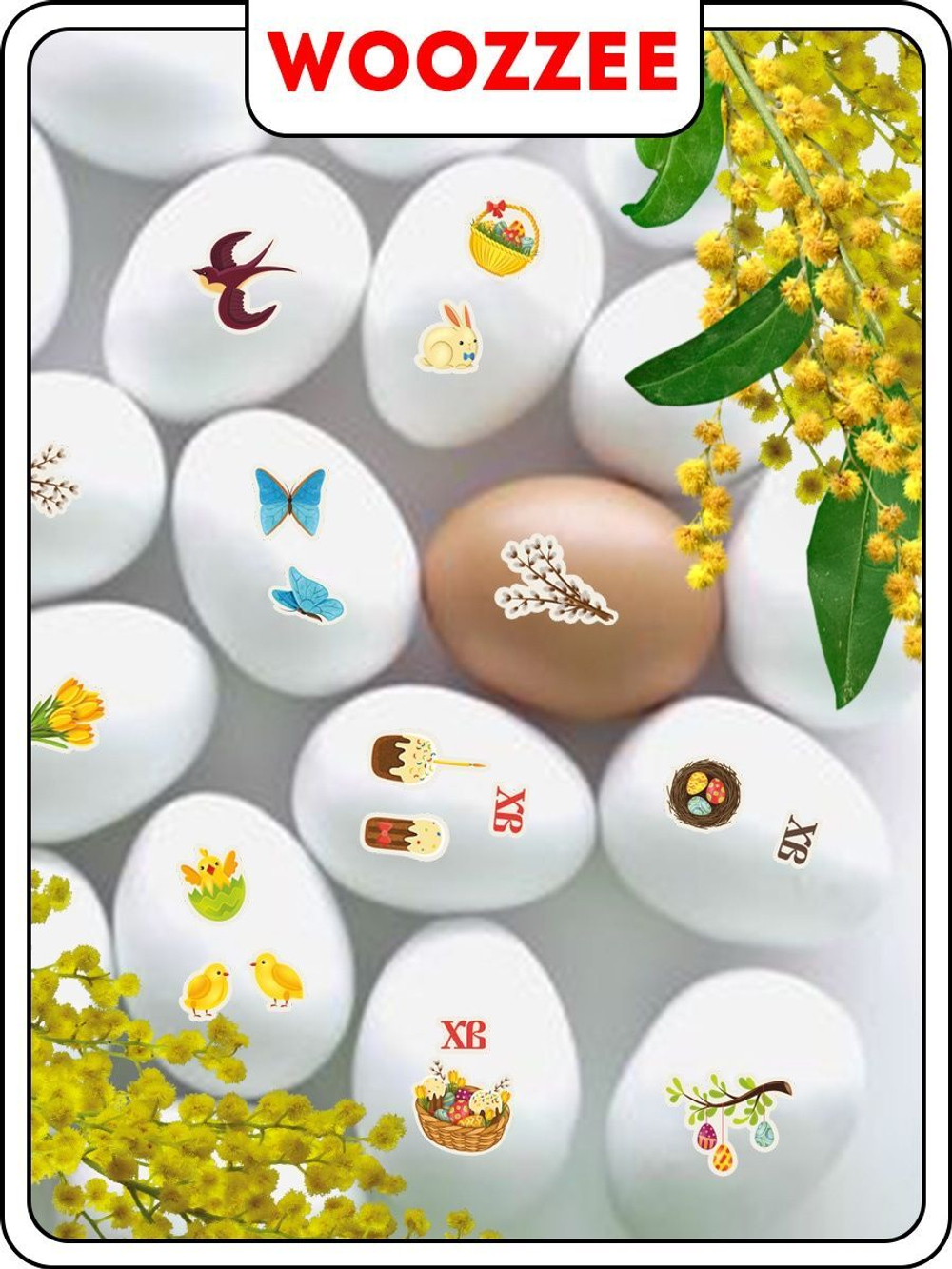 Наклейки-стикеры "На Пасху Детские - Птенчики"