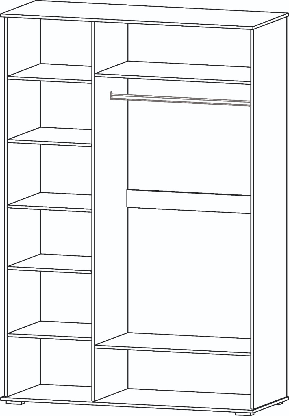 Марракеш Шкаф 3х ств. 1500 Дуб вотан / Цемент темный
