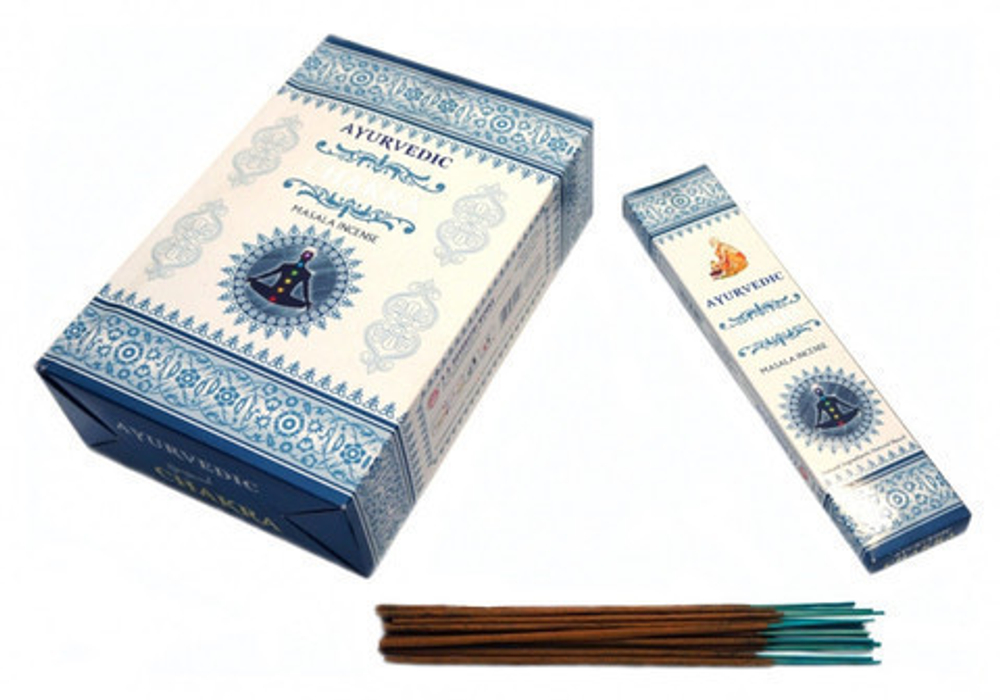 Ayurvedic Chakra Благовоние-масала Чакра, 15 шт
