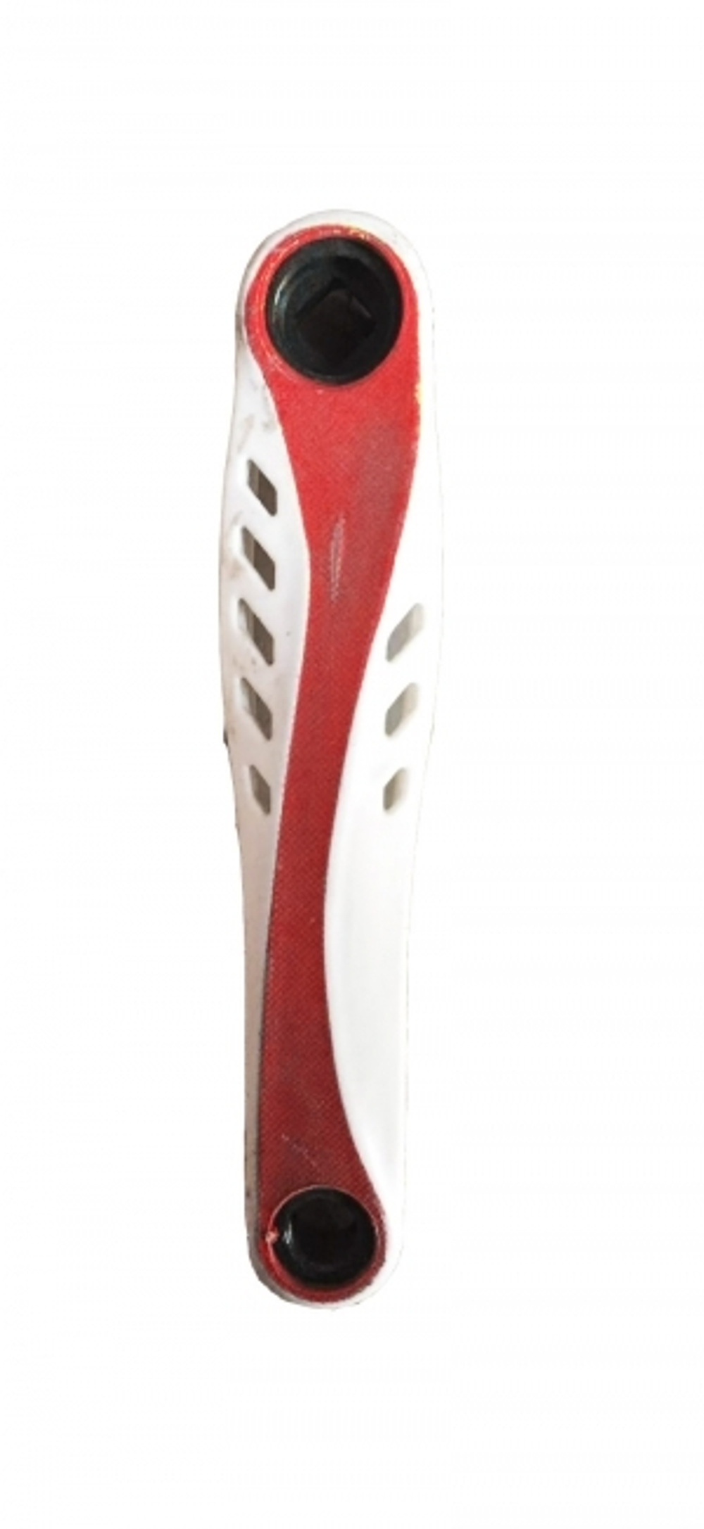Шатун левый. Длина 170мм, под квадрат,9/16", сталь, бело-красный CWC 12 white/red