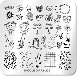 Пластина для стемпинга Nicole Diary 6*6 см 51564 ND-226