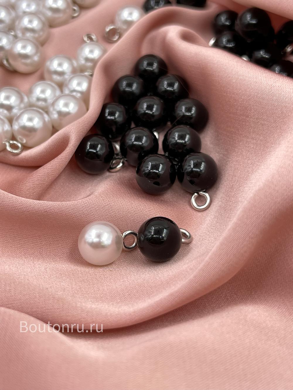 Пуговицы Жемчужные5 круглые белые