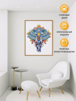 Индийский слон chapa puzzles - Деревянный пазл, мозаика, детали разных форм, уникальные картины которые вы собираете сами