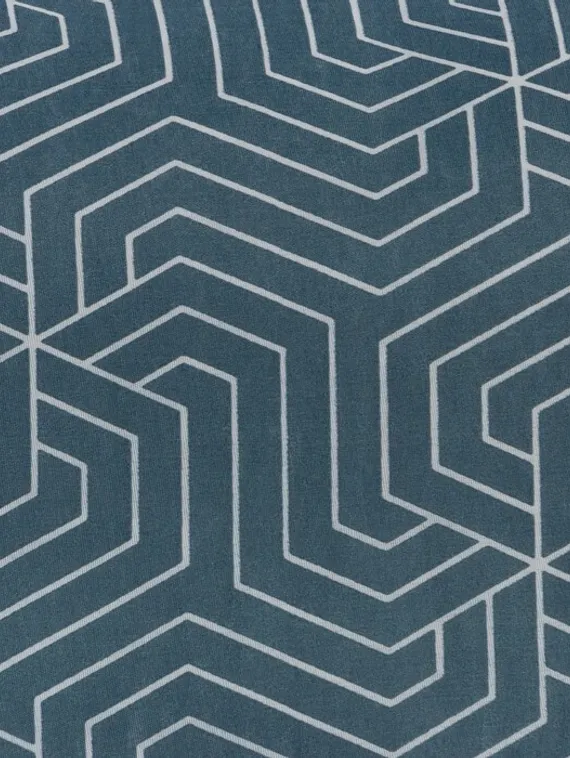 Постельное бельё 1,5сп Экономь и Я «Синяя геометрия» 143х215см, 145х214см, 50х70см-1 шт 60г/м2 микрофибра