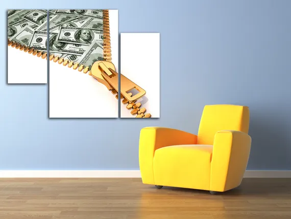 Модульная картина "Первый миллион"