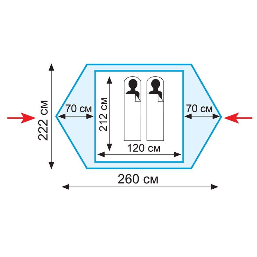 Tramp палатка Colibri 2 (V2) (зеленый)