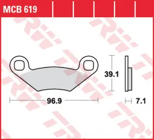 Колодки тормозные дисковые TRW MCB619