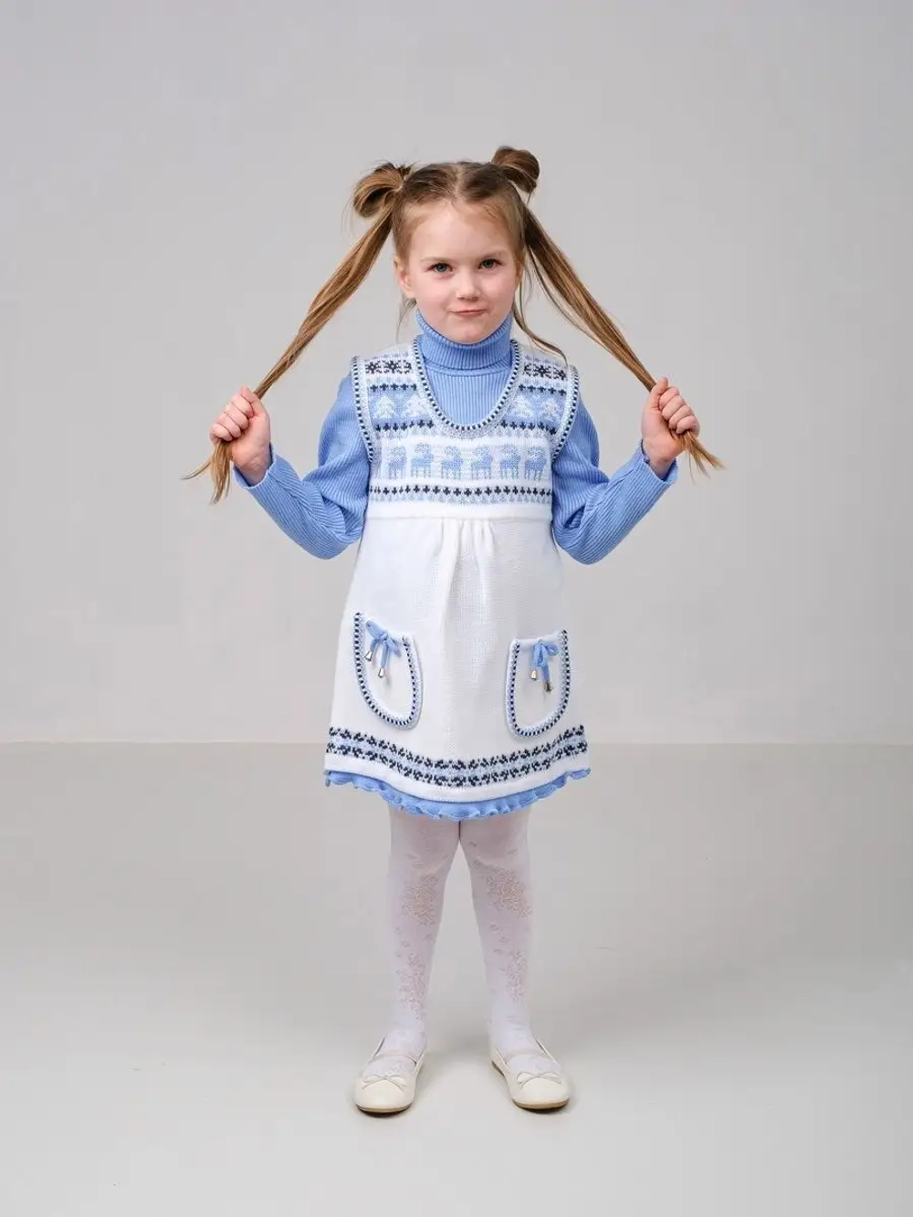 Сарафан вязаный для девочки