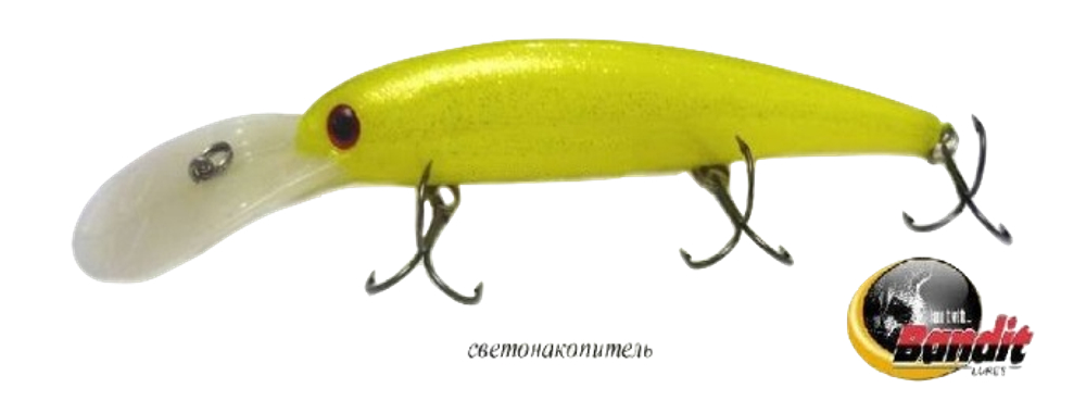 Воблер Bandit Lures Walleye Deep Glow DG04 120мм 17.5г до8.1м
