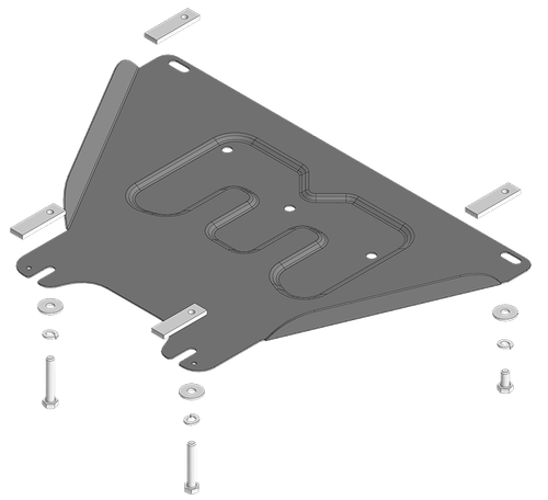Усиленная защита КПП (2 мм, сталь) для Sollers Atlant 2022- Motodor.78702