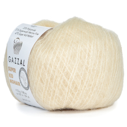 Пряжа Super Kid Mohair, 25г,237м, 47%супер кид мохер,31%мериносовая шерсть, 22% па (цена за 1шт)