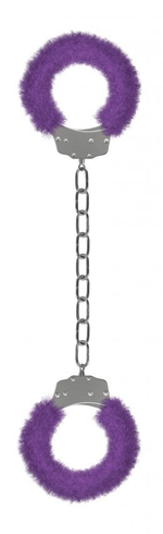 Кандалы с фиолетовым мехом Furry Ankle Cuffs (Цвет: фиолетовый)