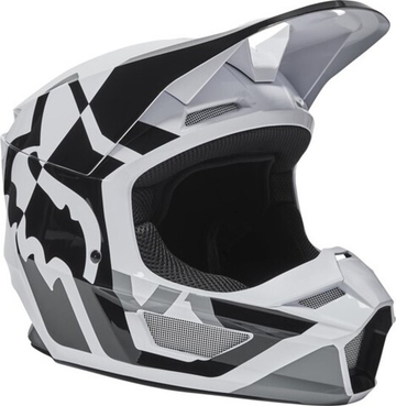 Мотошлем Fox V1 Lux Helmet (Black/White, M, 2022 (28001-018-M))