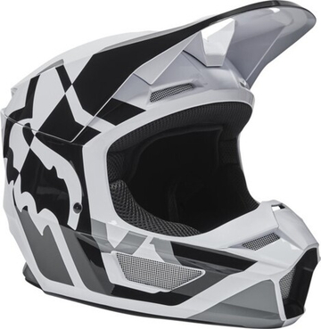 Мотошлем Fox V1 Lux Helmet (Black/White, M, 2024 (28001-018-M))