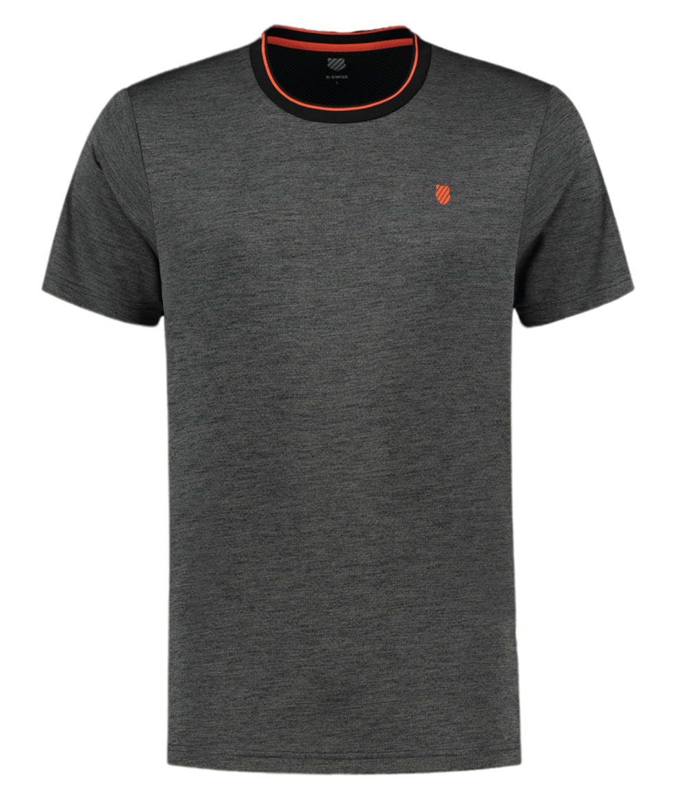 Мужская теннисная футболка K-Swiss Tac Hypercourt Double Crew - серый