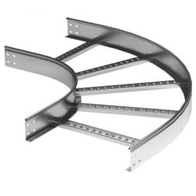 Угол горизонтальный 90 градусов 50x200 R-600, лонжерон 1,5 мм, цинк-ламельный, в комплекте с крепежными элементами и соединительными пластинами, необходимыми для монтажа