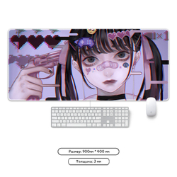 Большой коврик для мыши "Вайфу"