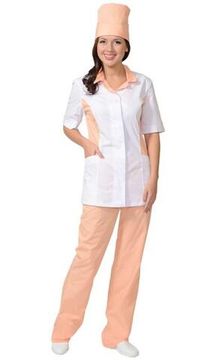 Костюм женский "Сириус-Флоренция" (белый/персик)